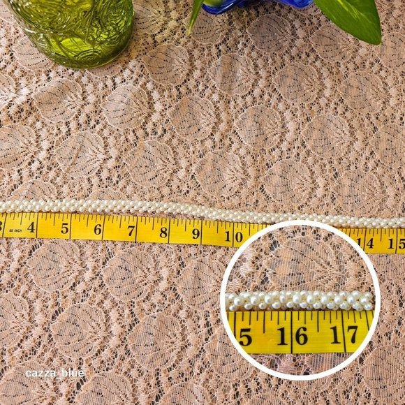 SOLD - Cultured Saltwater Japanese Akoya Handcrafted Cluster Pearl Necklace - Picture 9 of 9